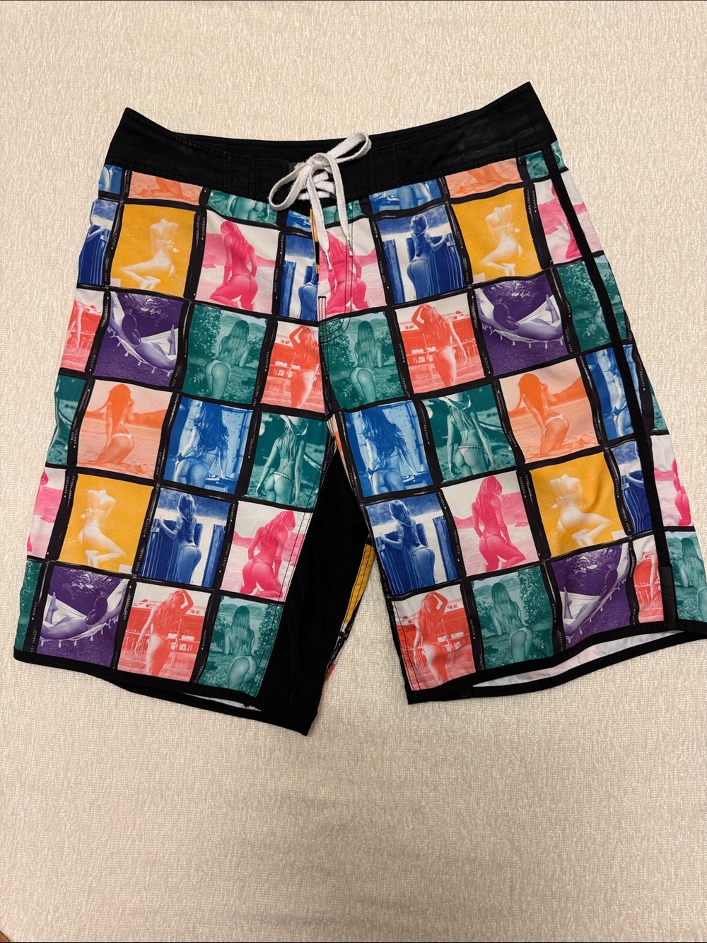 Reef Men's Multi-Color Photo Grid Board Shorts